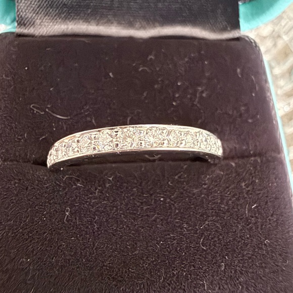 Tiffany & Co. Half Circle Platinum Diamond Band - Picture 8 of 10